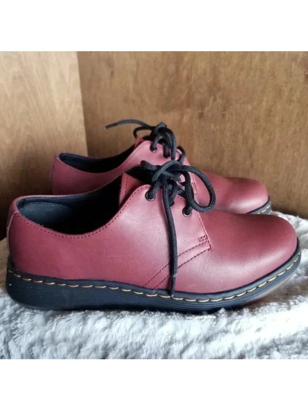 Dr. Martens 1461 Cavendish Cherry Red Temperley Dm Lite's Leather Shoes 7